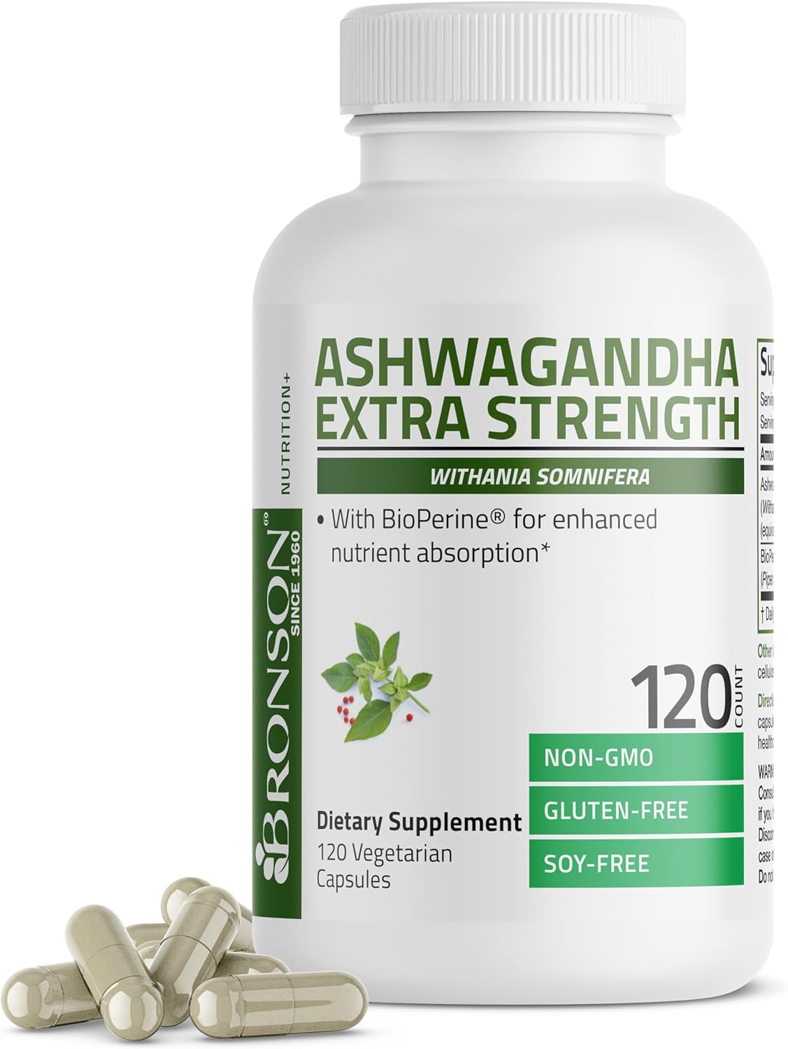 Bronson Ashwagandha Extra Strength Stress & Mood Support with BioPerine