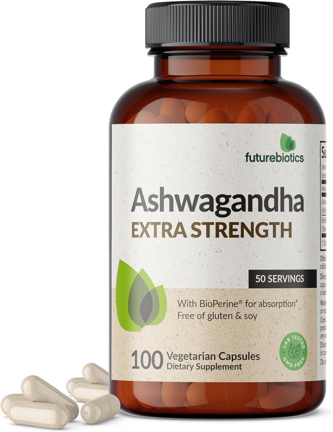 Futurebiotics Ashwagandha Extra Strength Stress & Mood Support with BioPerine