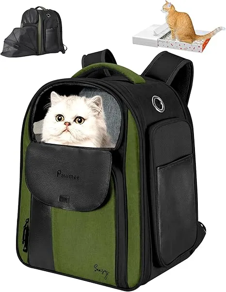 Sensej x Pawmee Cat Carrier Backpack with Cat Litter Box Stowable
