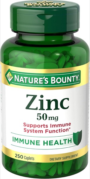 Nature's Bounty Zinc 50mg, Immune Support & Antioxidant Supplement